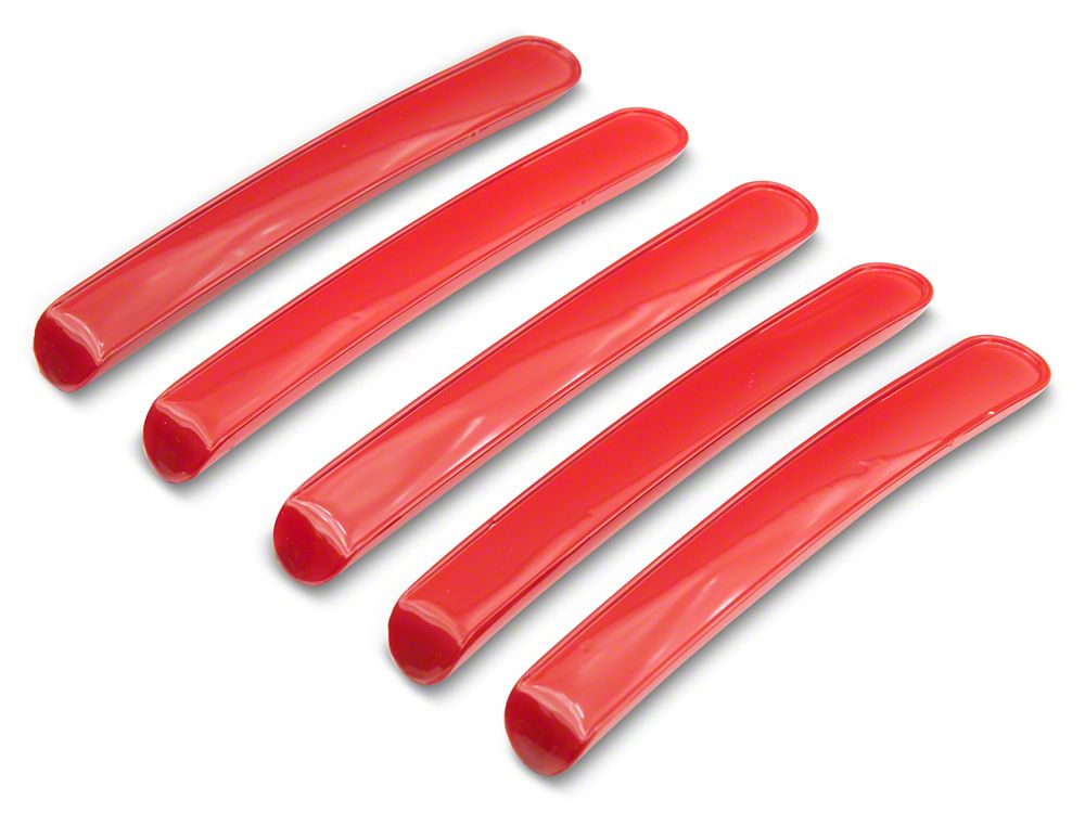 RedRock Door Handle Inserts; Red (07-18 Jeep Wrangler JK 4-Door)