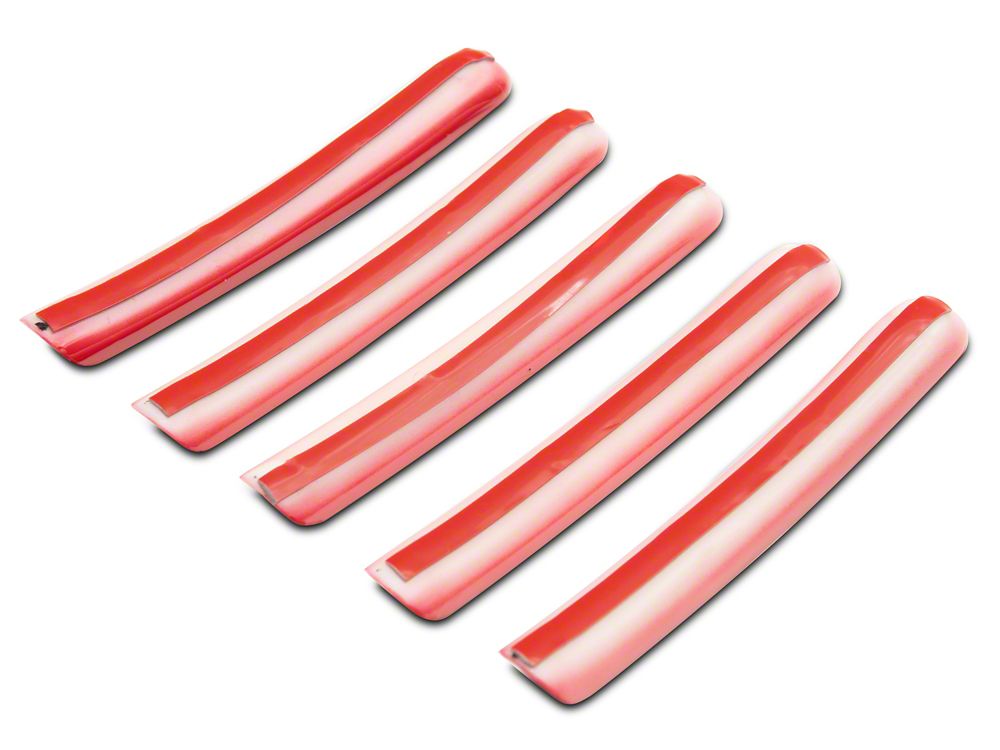 RedRock Door Handle Inserts; Red (07-18 Jeep Wrangler JK 4-Door)