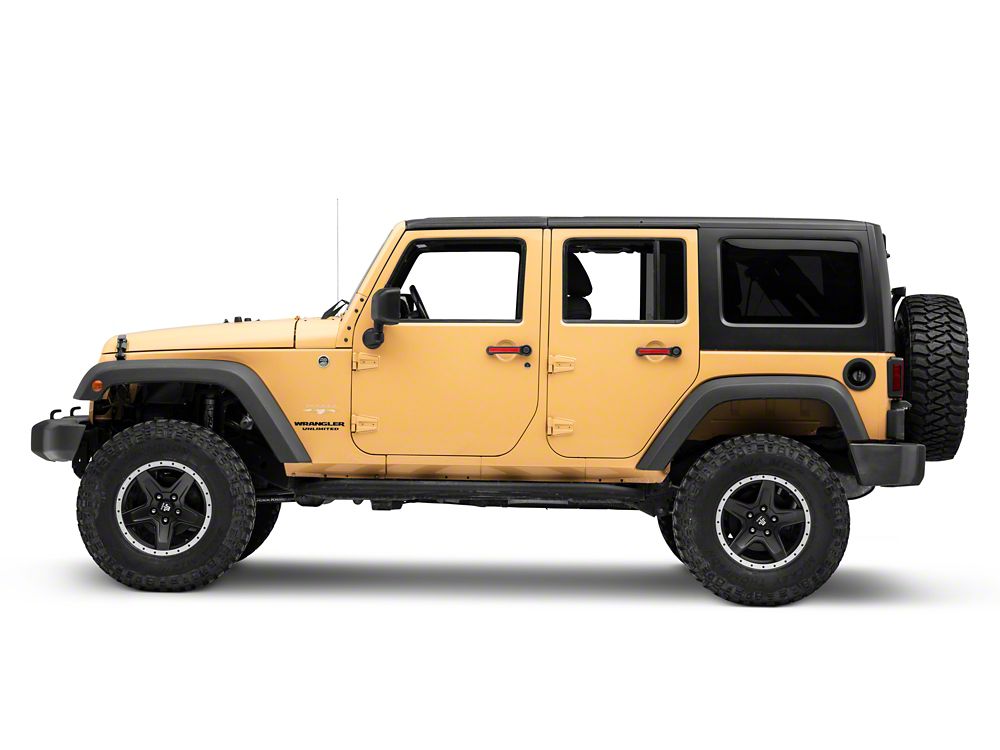 RedRock Door Handle Inserts; Red (07-18 Jeep Wrangler JK 4-Door)