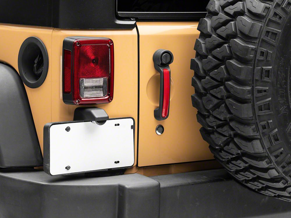 RedRock Door Handle Inserts; Red (07-18 Jeep Wrangler JK 4-Door)