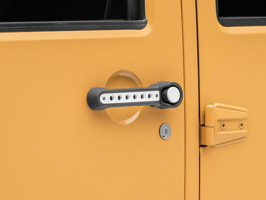 RedRock Billet Aluminum Door Handle Inserts; White (07-18 Jeep Wrangler JK 4-Door)