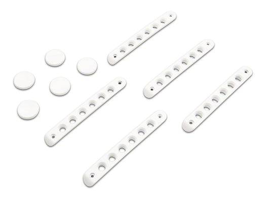 RedRock Billet Aluminum Door Handle Inserts; White (07-18 Jeep Wrangler JK 4-Door)