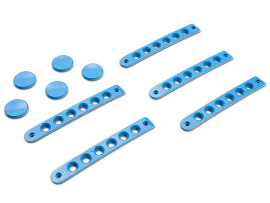 RedRock Billet Aluminum Door Handle Inserts; Blue (07-18 Jeep Wrangler JK 4-Door)