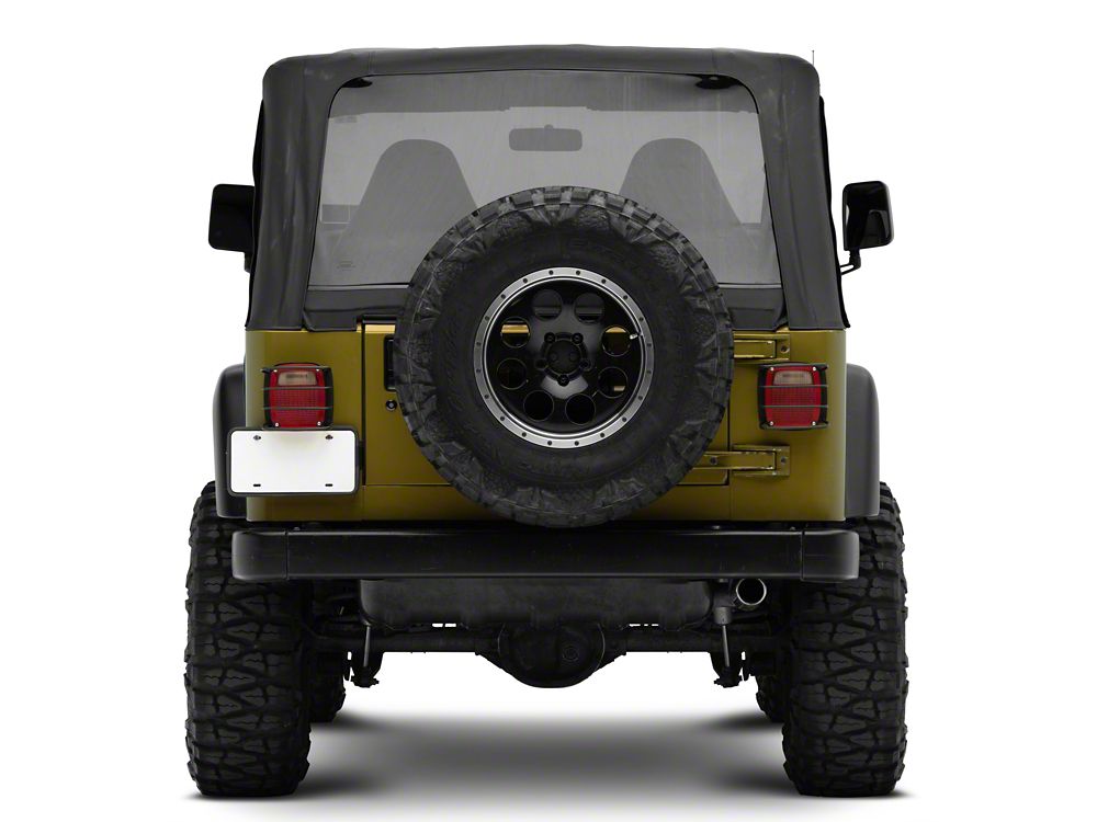 RedRock Euro Tail Light Guards; Black (87-06 Jeep Wrangler YJ & TJ)