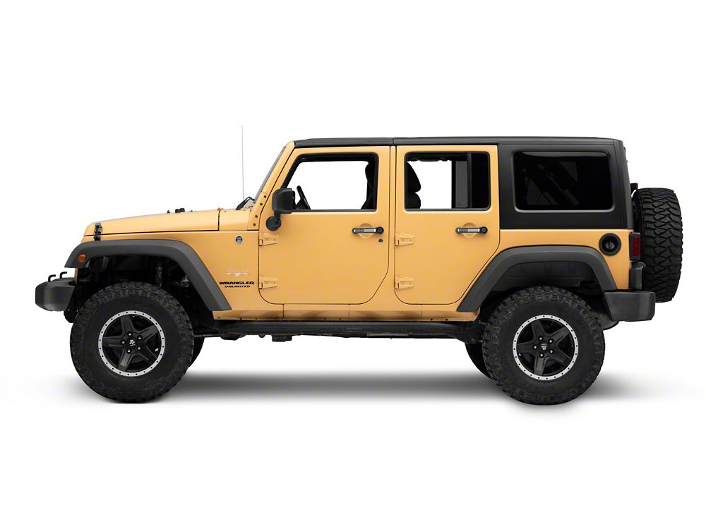 RedRock Old Glory Door Handle Inserts; Black and White (07-18 Jeep Wrangler JK 4-Door)