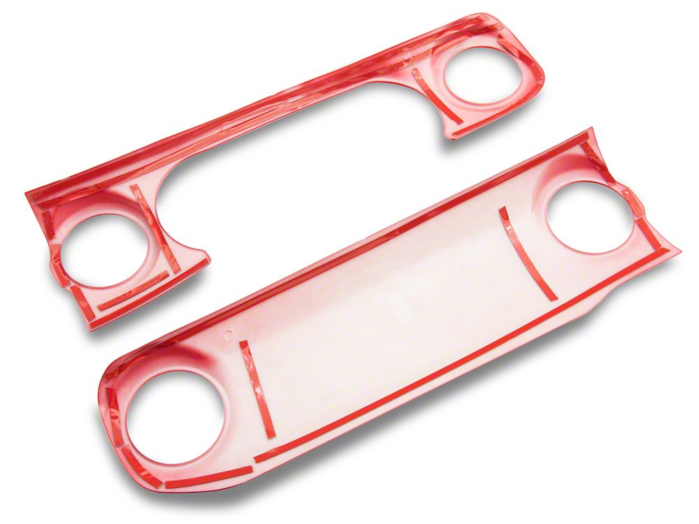 RedRock Dash Panel Overlay; Red (18-23 Jeep Wrangler JL)