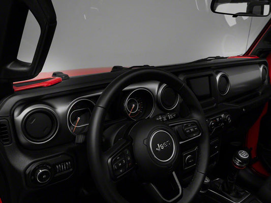 RedRock Door Speaker Trim; Red (18-25 Jeep Wrangler JL)