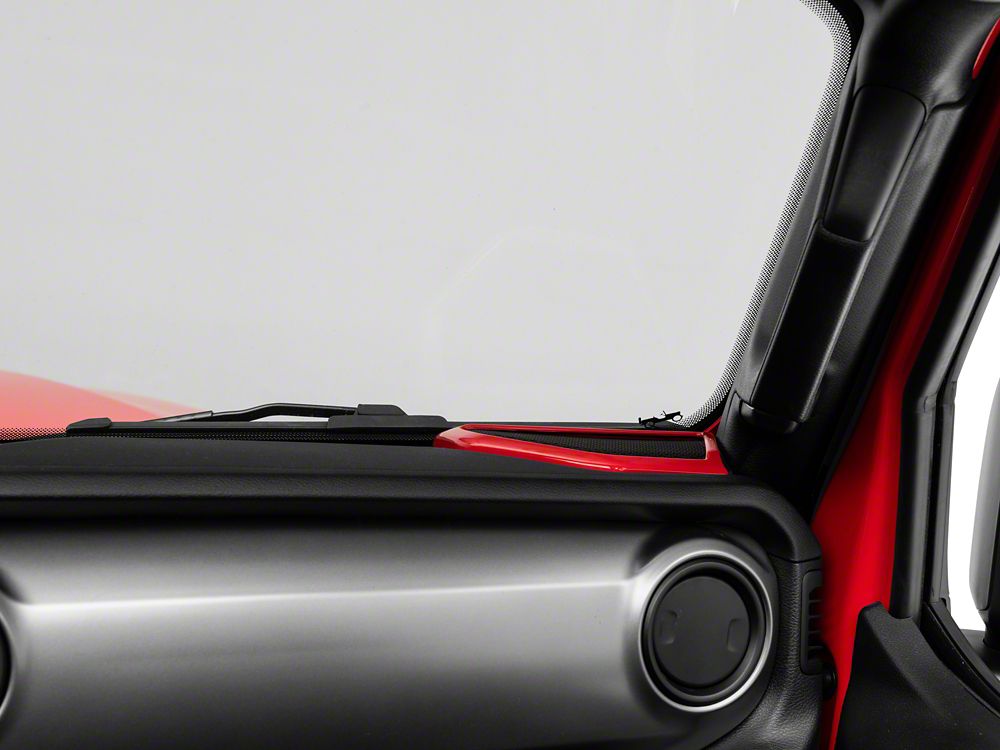 RedRock Door Speaker Trim; Red (18-25 Jeep Wrangler JL)