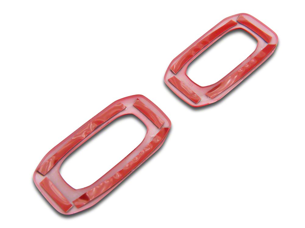 RedRock Door Lock Trim Bezels; Red (18-25 Jeep Wrangler JL)