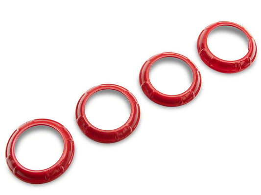 RedRock Air Conditioning Vent Trim Rings; Red (07-18 Jeep Wrangler JK)