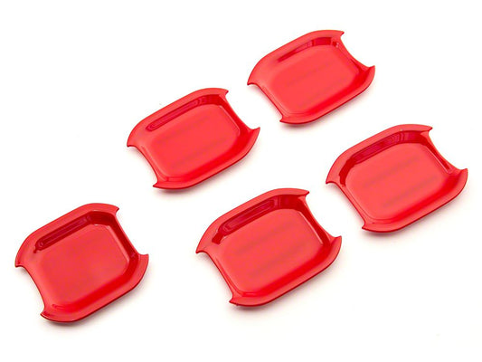 RedRock Exterior Door Handle Guards; Red (18-25 Jeep Wrangler JL)