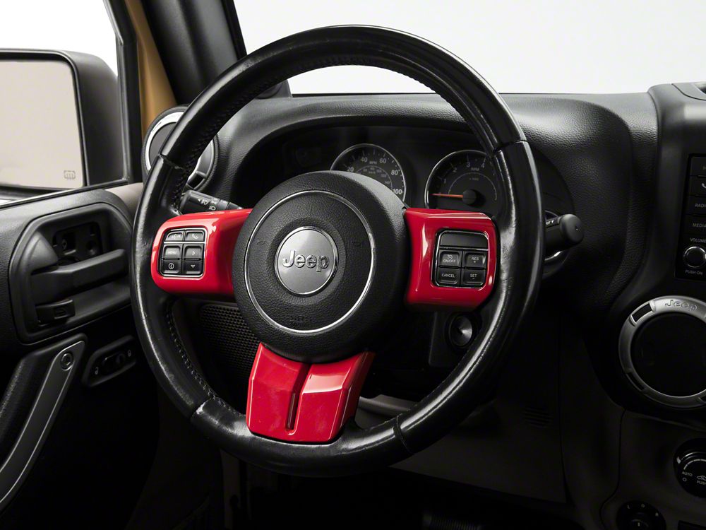 RedRock Steering Wheel Trim; Red (11-18 Jeep Wrangler JK)