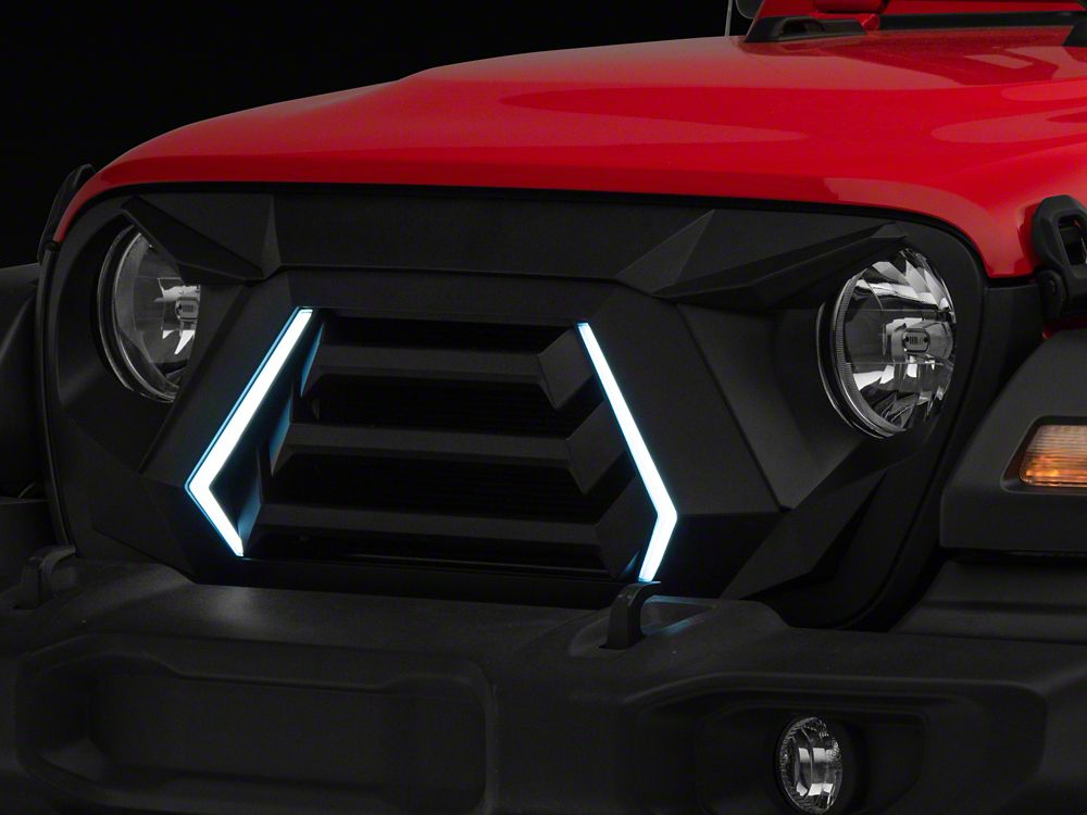 RedRock Goliath Grille with LED DRL (18-25 Jeep Wrangler JL w/o TrailCam)