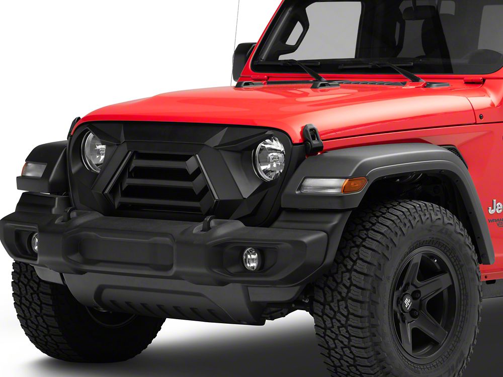 RedRock Goliath Grille with LED DRL (18-25 Jeep Wrangler JL w/o TrailCam)