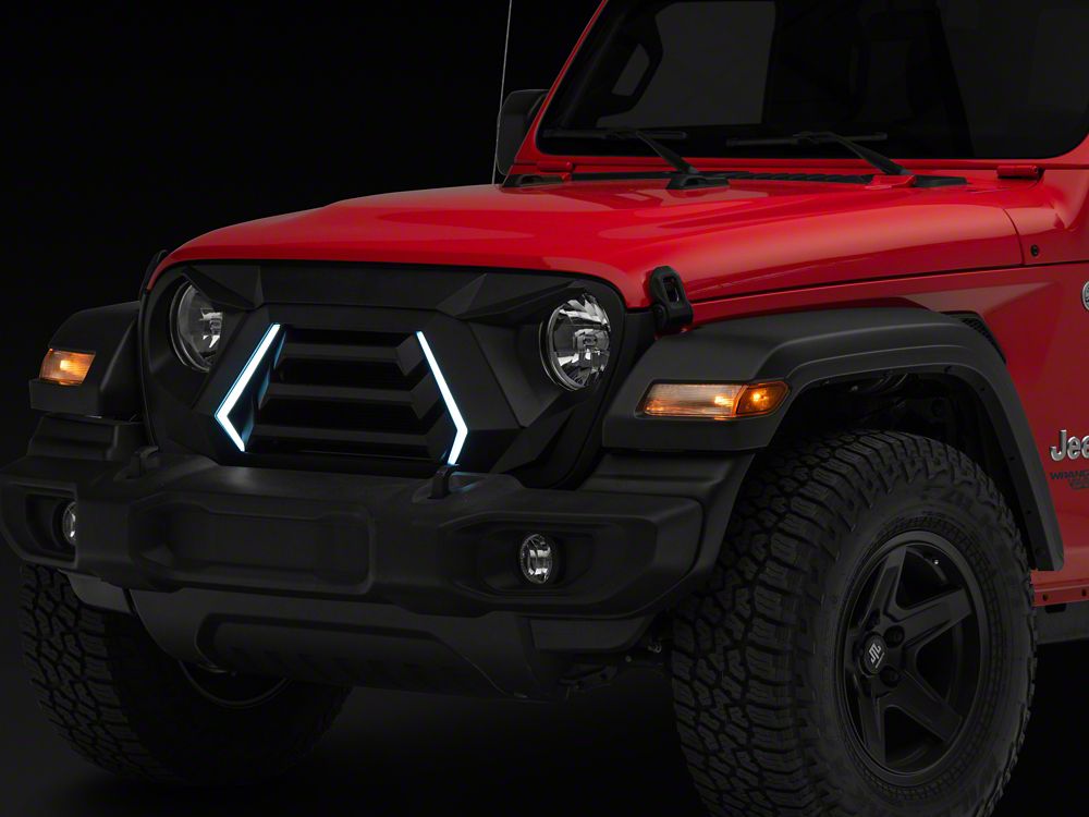 RedRock Goliath Grille with LED DRL (18-25 Jeep Wrangler JL w/o TrailCam)