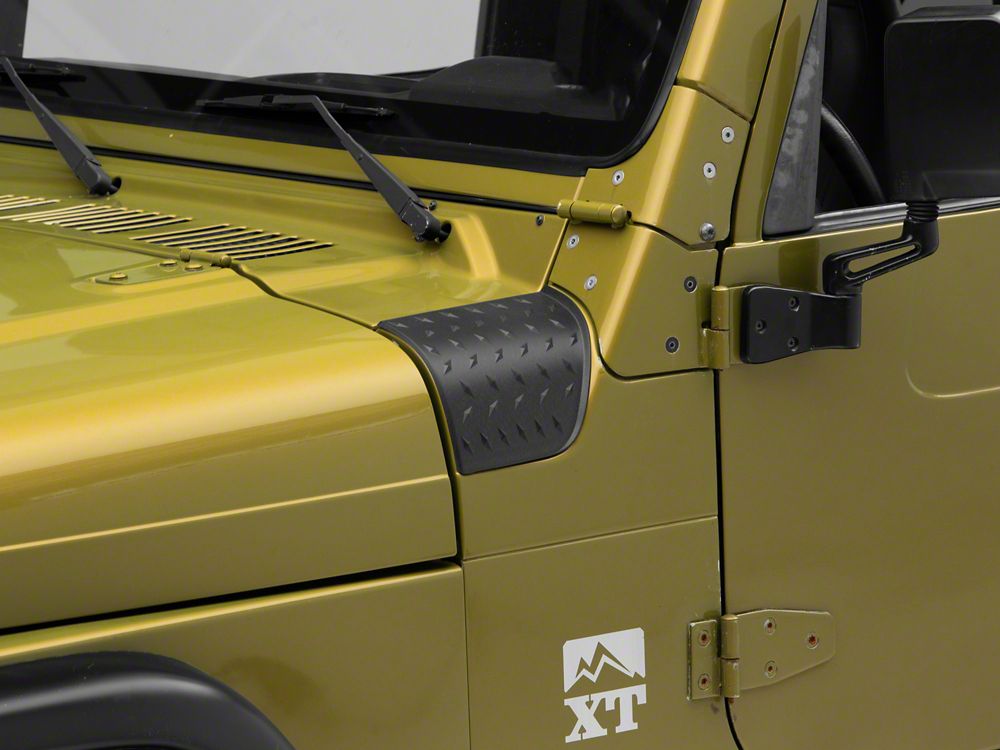 JeCar Black Side Cowl Armor Covers For 1997-2006 Jeep Wrangler TJ - Front Left/Right Set