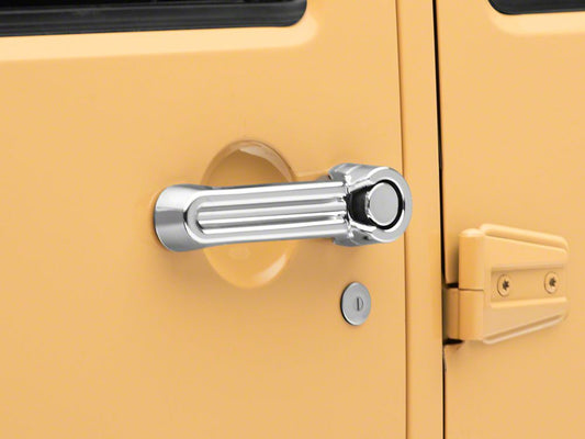 RedRock Door Handle Covers; Chrome (07-18 Jeep Wrangler JK 4-Door)