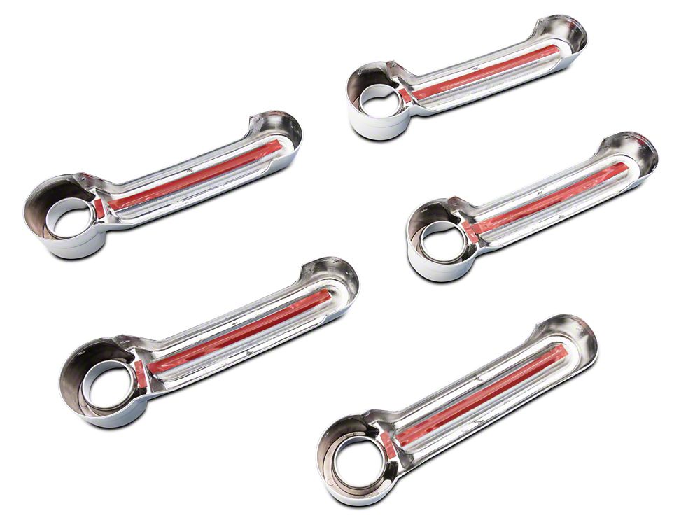 RedRock Door Handle Covers; Chrome (07-18 Jeep Wrangler JK 4-Door)