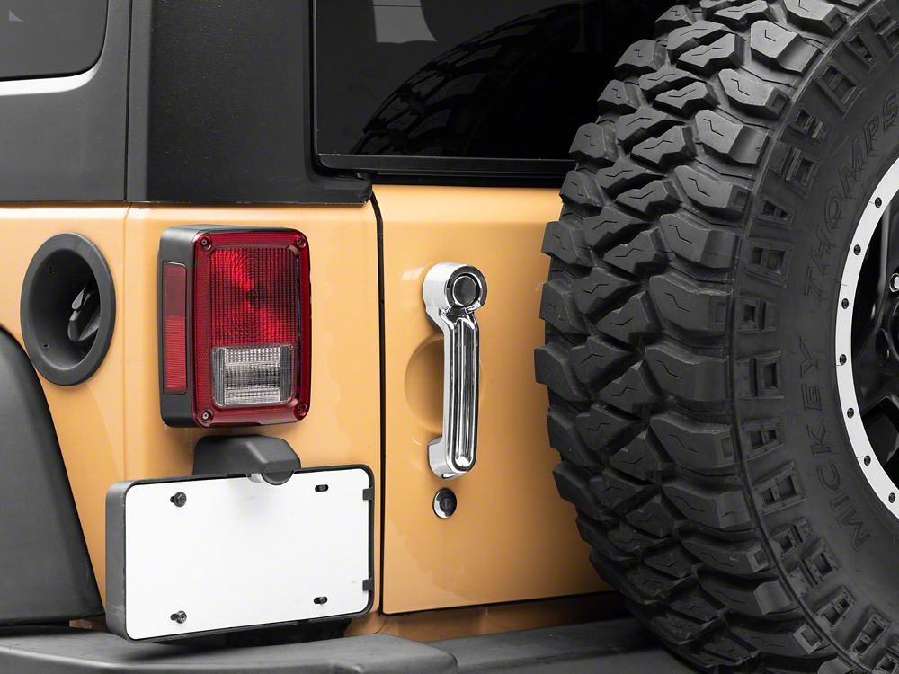 RedRock Door Handle Covers; Chrome (07-18 Jeep Wrangler JK 4-Door)