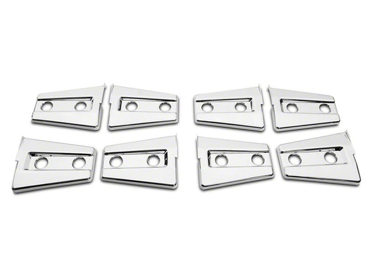 RedRock Door Hinge Covers; Chrome (07-18 Jeep Wrangler JK)