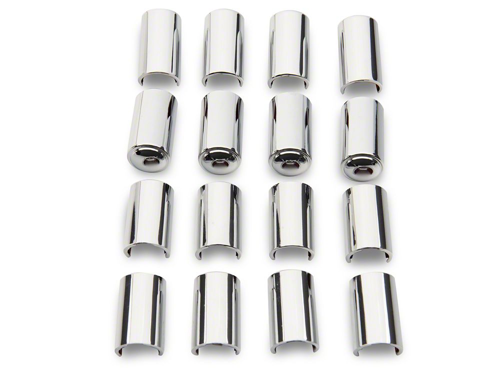 RedRock Door Hinge Covers; Chrome (07-18 Jeep Wrangler JK)