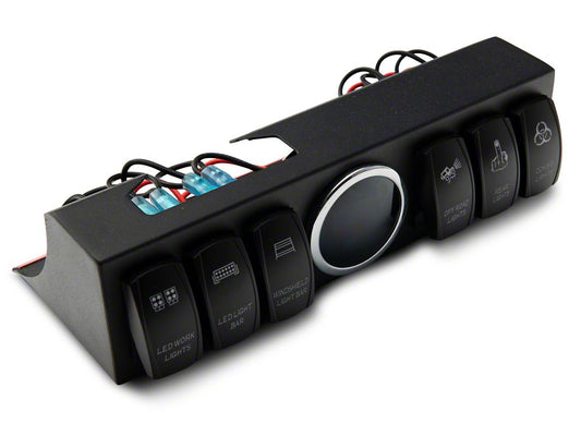 RedRock 6-Switch Control Box with Harness and Digital Voltmeter (07-18 Jeep Wrangler JK)