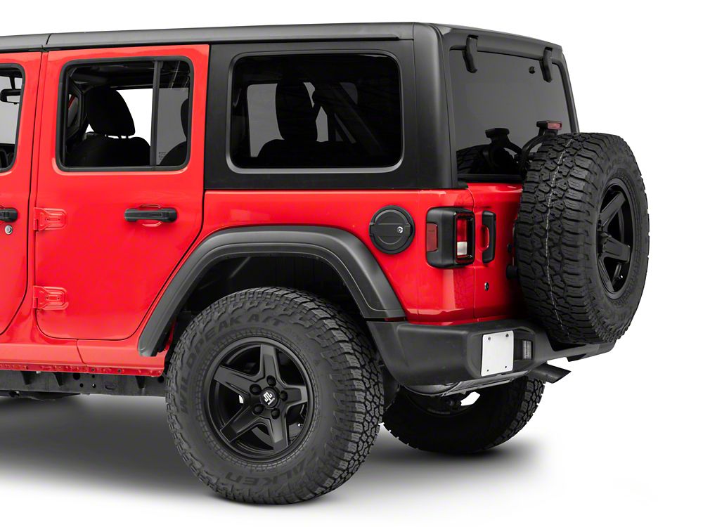 RedRock Locking Aluminum Fuel Filler Door Cover (18-25 Jeep Wrangler JL, Excluding Diesel)
