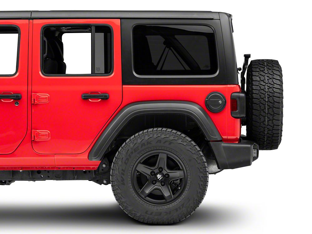 RedRock Locking Aluminum Fuel Filler Door Cover (18-25 Jeep Wrangler JL, Excluding Diesel)