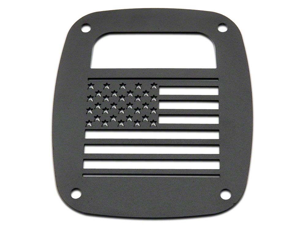 RedRock Tail Light Covers; Old Glory (97-06 Jeep Wrangler TJ)