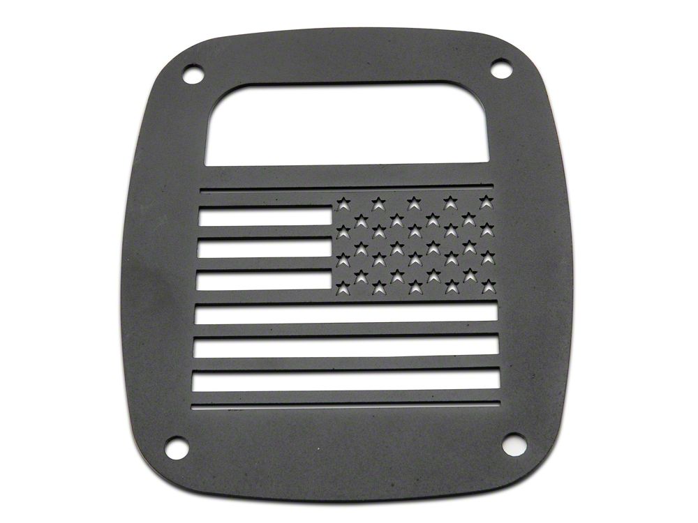 RedRock Tail Light Covers; Old Glory (97-06 Jeep Wrangler TJ)