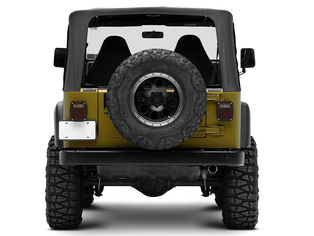 RedRock Tail Light Covers; Old Glory (97-06 Jeep Wrangler TJ)