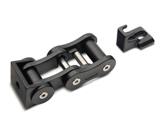 RedRock Billet Aluminum Hood Catch Set; Black (07-25 Jeep Wrangler JK & JL)