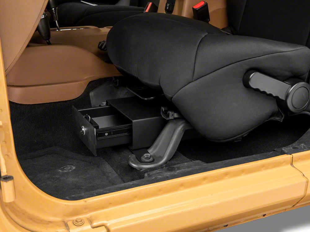 RedRock Under Seat Storage Lock Vault; Driver Side (07-10 Jeep Wrangler JK 2-Door; 07-18 Jeep Wrangler JK 4-Door)
