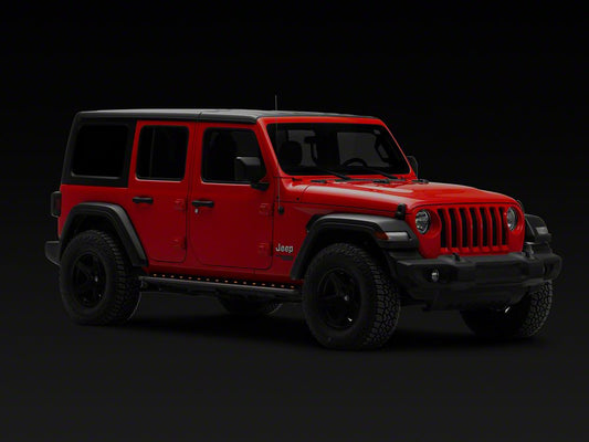 RedRock Aluminum Side Step Bars with LED Running Lights, Sequential Signals and Step Lights (18-25 Jeep Wrangler JL 4-Door)
