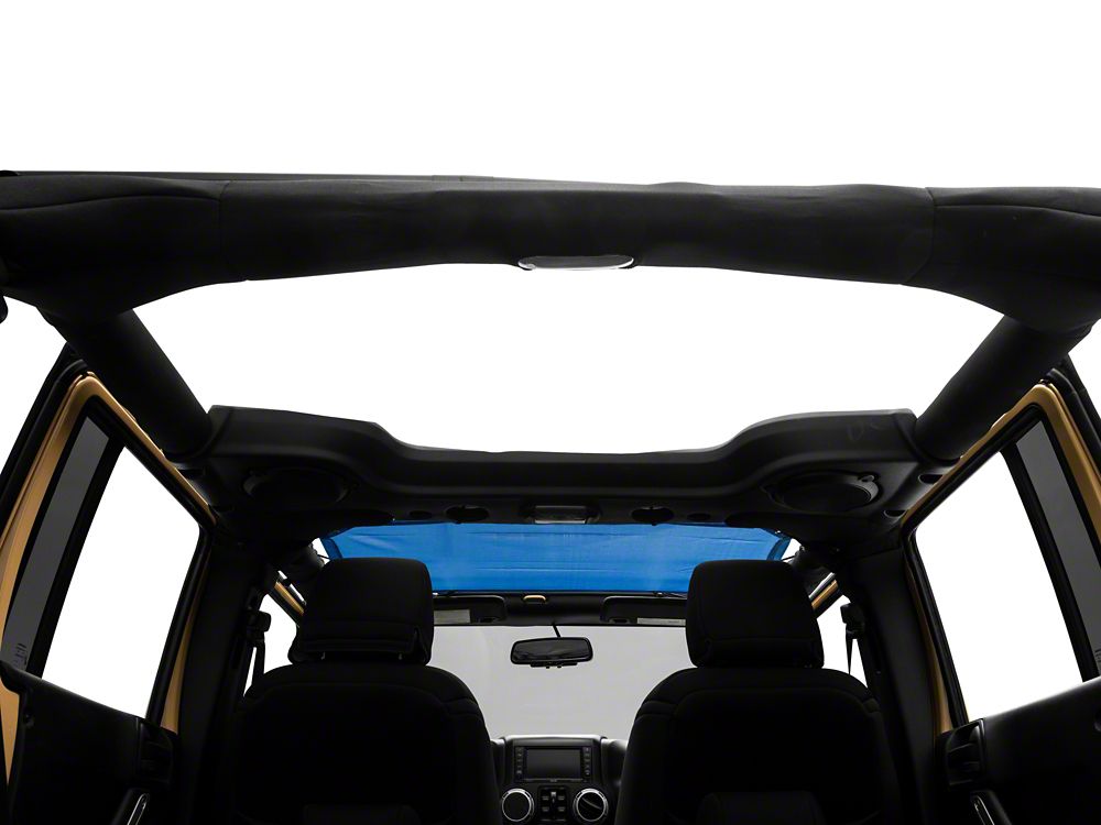 RedRock Mesh Sun Shade; Front; Blue (07-18 Jeep Wrangler JK)