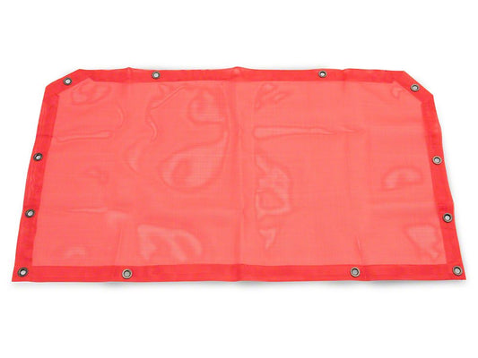 RedRock Mesh Sun Shade; Front; Red (07-18 Jeep Wrangler JK)