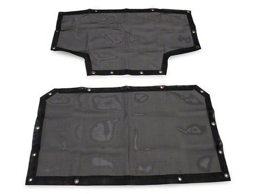 RedRock Mesh Sun Shade; Front and Rear; Black (07-18 Jeep Wrangler JK 4-Door)