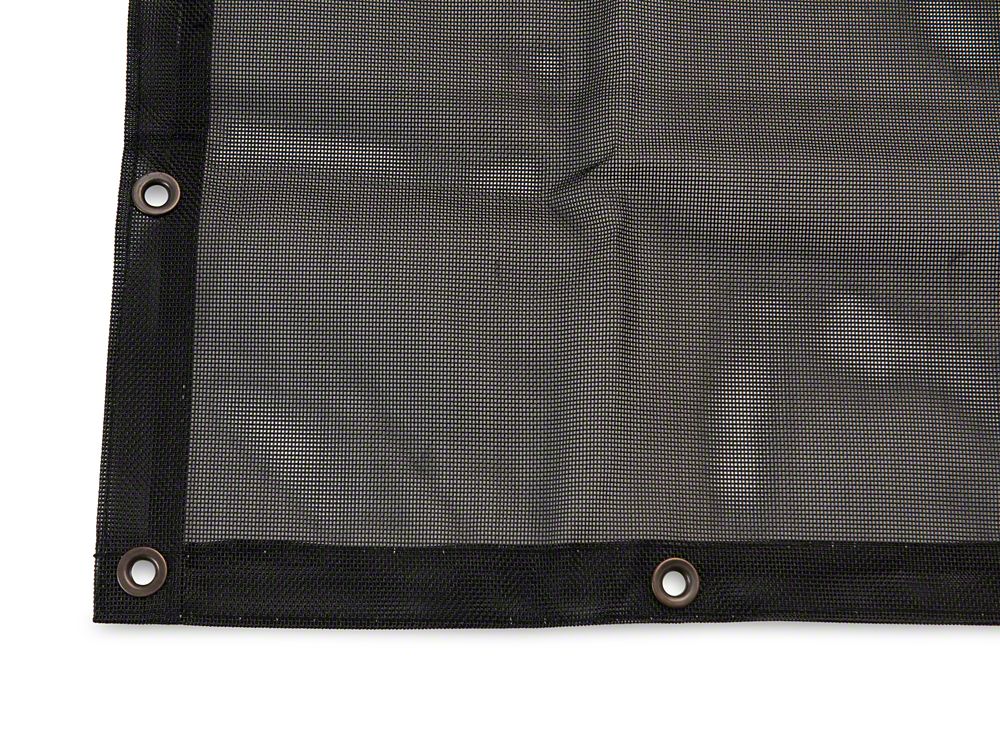 RedRock Mesh Sun Shade; Front and Rear; Black (07-18 Jeep Wrangler JK 4-Door)