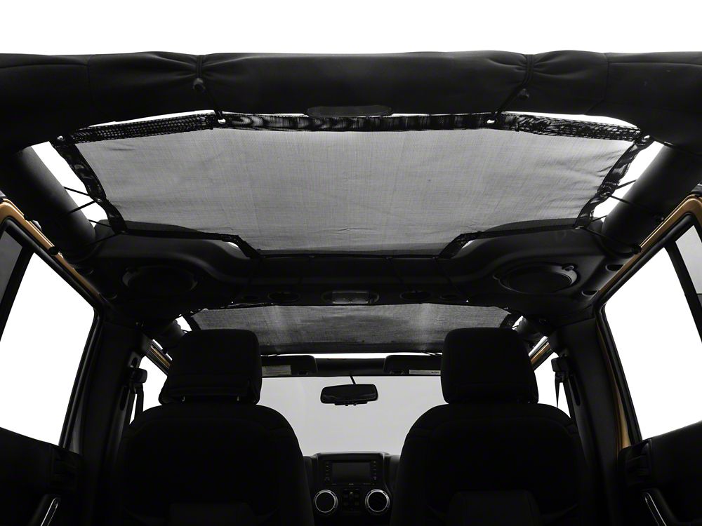 RedRock Mesh Sun Shade; Front and Rear; Black (07-18 Jeep Wrangler JK 4-Door)
