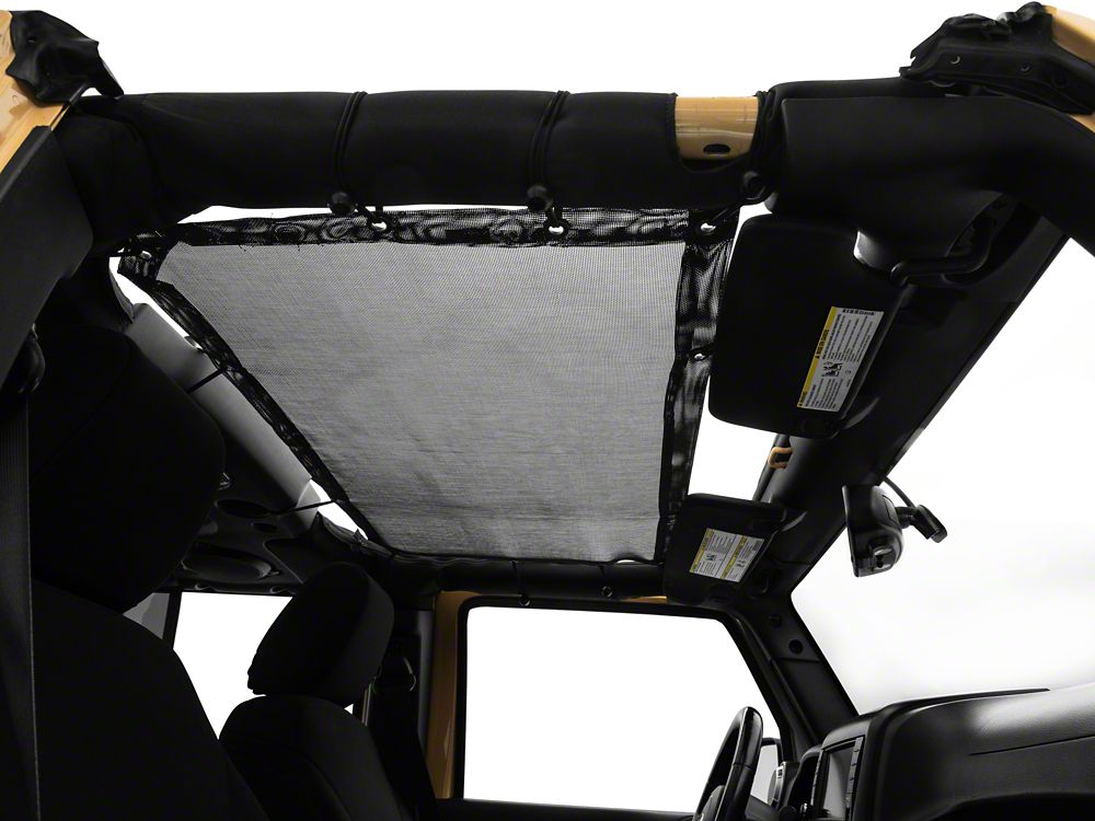 RedRock Mesh Sun Shade; Front and Rear; Black (07-18 Jeep Wrangler JK 4-Door)