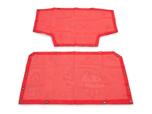 RedRock Mesh Sun Shade; Front and Rear; Red (07-18 Jeep Wrangler JK 4-Door)