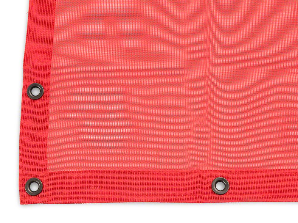 RedRock Mesh Sun Shade; Front and Rear; Red (07-18 Jeep Wrangler JK 4-Door)