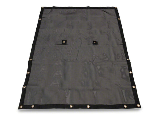 RedRock Full Length Mesh Sun Shade; Black (07-18 Jeep Wrangler JK 2-Door)