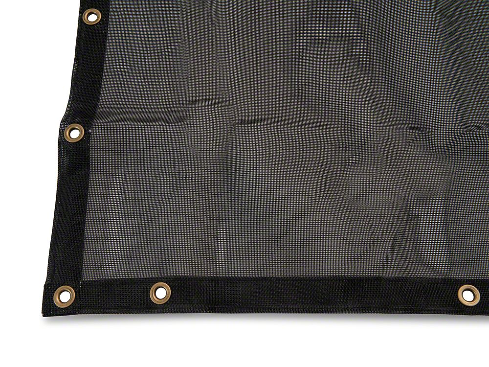 RedRock Full Length Mesh Sun Shade; Black (07-18 Jeep Wrangler JK 2-Door)