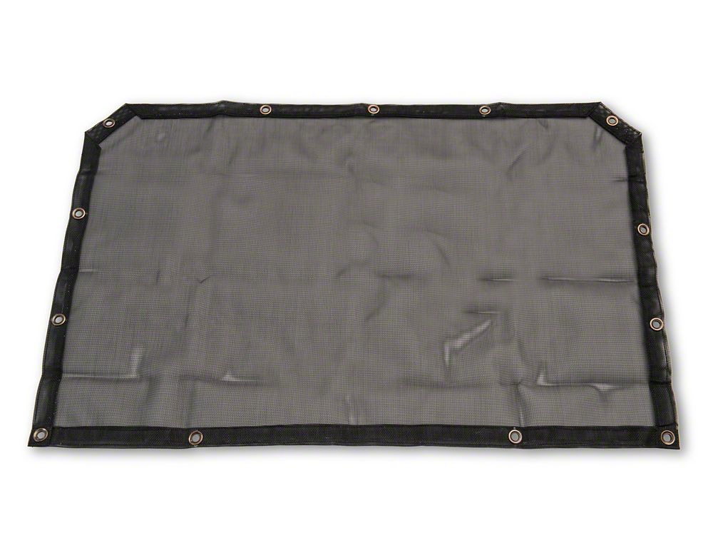 RedRock Mesh Sun Shade; Front; Black (18-23 Jeep Wrangler JL)