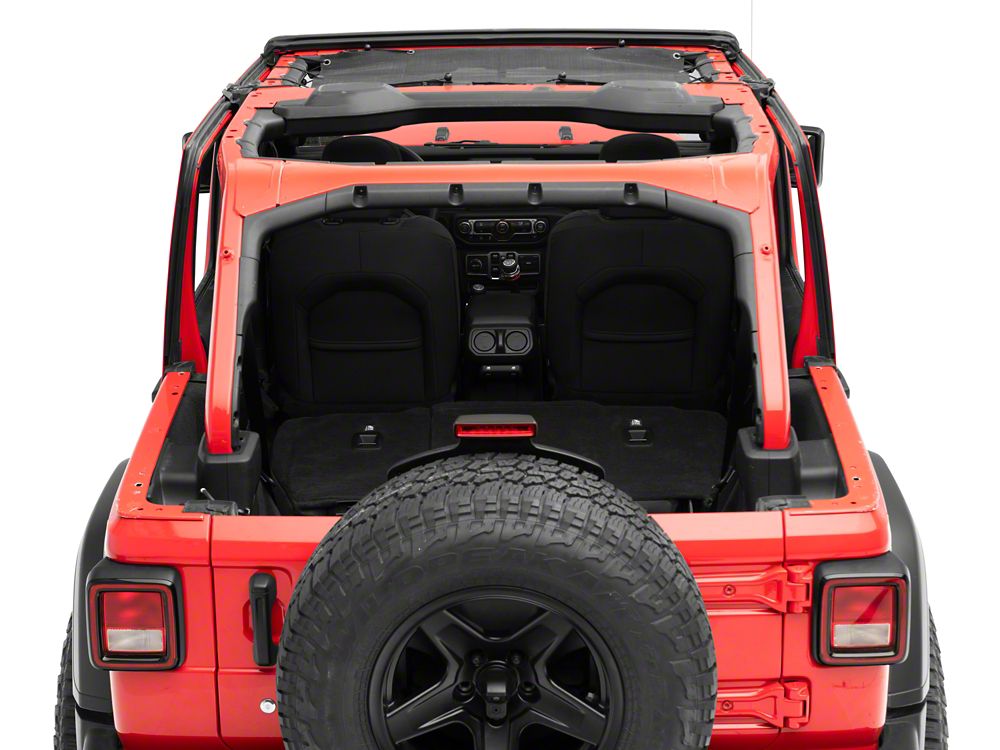 RedRock Mesh Sun Shade; Front; Black (18-23 Jeep Wrangler JL)