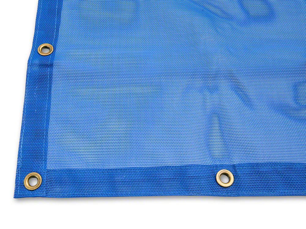 RedRock Mesh Sun Shade; Front; Blue (18-23 Jeep Wrangler JL)