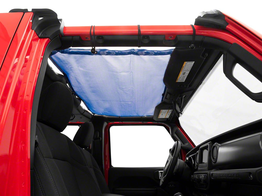 RedRock Mesh Sun Shade; Front; Blue (18-23 Jeep Wrangler JL)