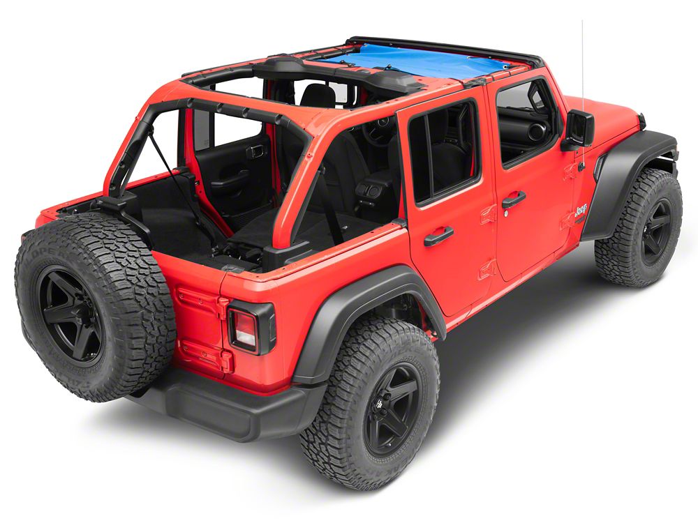 RedRock Mesh Sun Shade; Front; Blue (18-23 Jeep Wrangler JL)