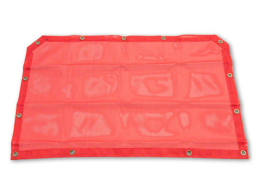 RedRock Mesh Sun Shade; Front; Red (18-23 Jeep Wrangler JL)